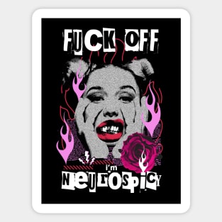 Fuck Off I'm Neurospicy Shirt Funny Neurodiversity Gift Autism Pride ADHD Sticker